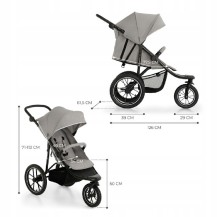Wózek spacerowy Kinderkraft Helsi Dust Grey