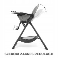 Krzesełko do karmienia Kinderkraft Foldee Grey