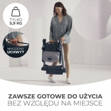 Krzesełko do karmienia Kinderkraft Foldee Grey