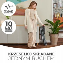 Krzesełko do karmienia Kinderkraft Foldee Grey