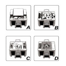 TEGGI TI-011-172 Komplet MULTIFUN 1+2 grafitowy/musztardowy