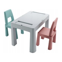 TEGGI TI-011-174 Komplet MULTIFUN 1+2 szary/różowy/turkusowy