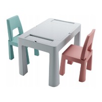 TEGGI TI-011-174 Komplet MULTIFUN 1+2 szary/różowy/turkusowy