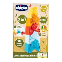 Chicco ECO+ Układanka i wieża zwierzątka 2W1