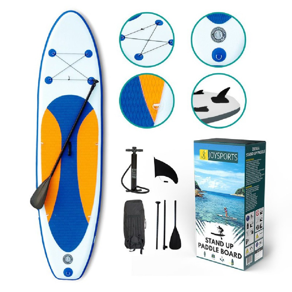 JoySports Deska SUP Stand Up Paddle 300cm pomarańczowo - niebieska PDB-40002