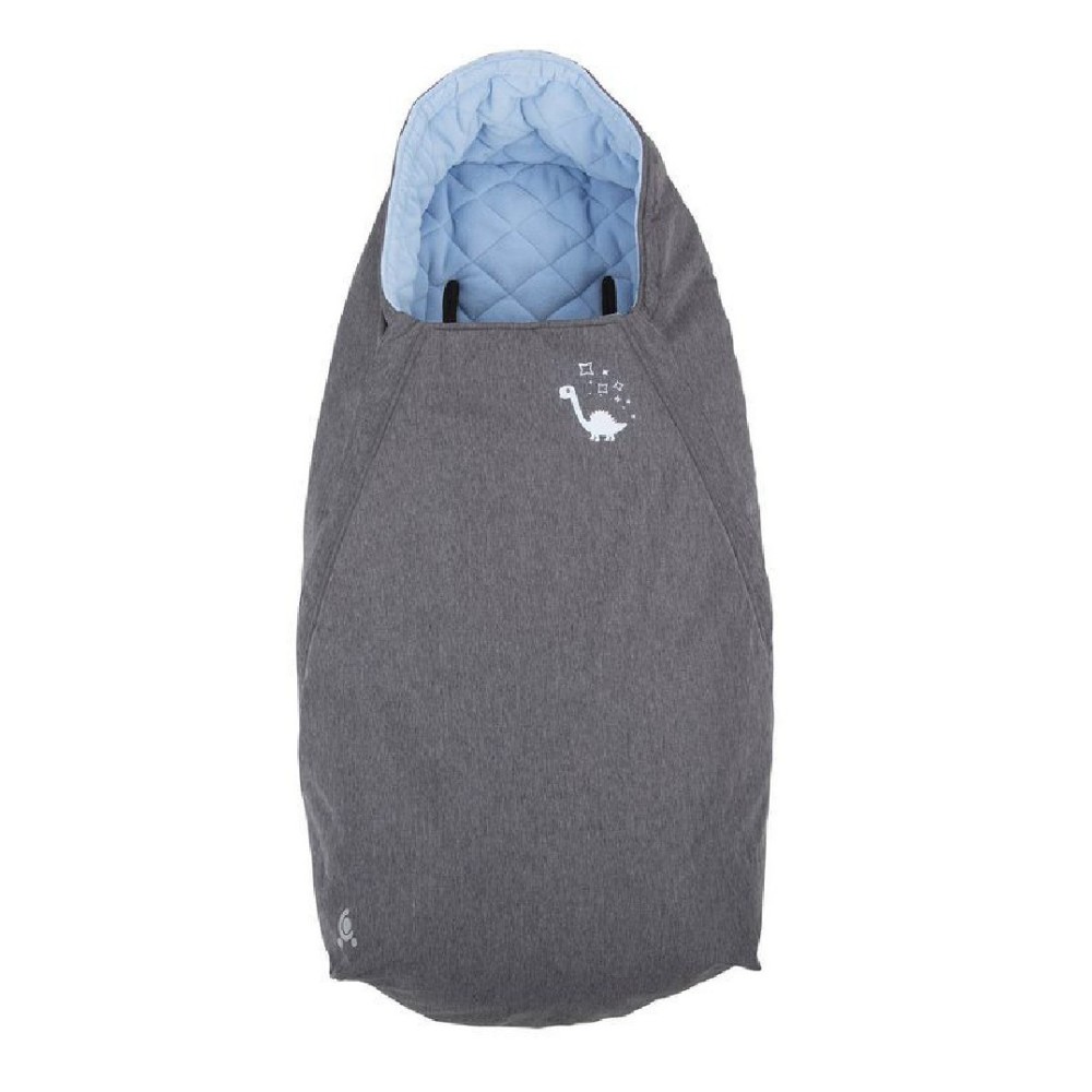 CuddleCo Śpiworek wodoodporny Comfi-Extreme szaro niebieski dino