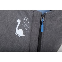 CuddleCo Śpiworek wodoodporny Comfi-Extreme szaro niebieski dino