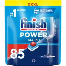 Finish Power All in 1 Tabletki do zmywarki 85 sztuk Fresh