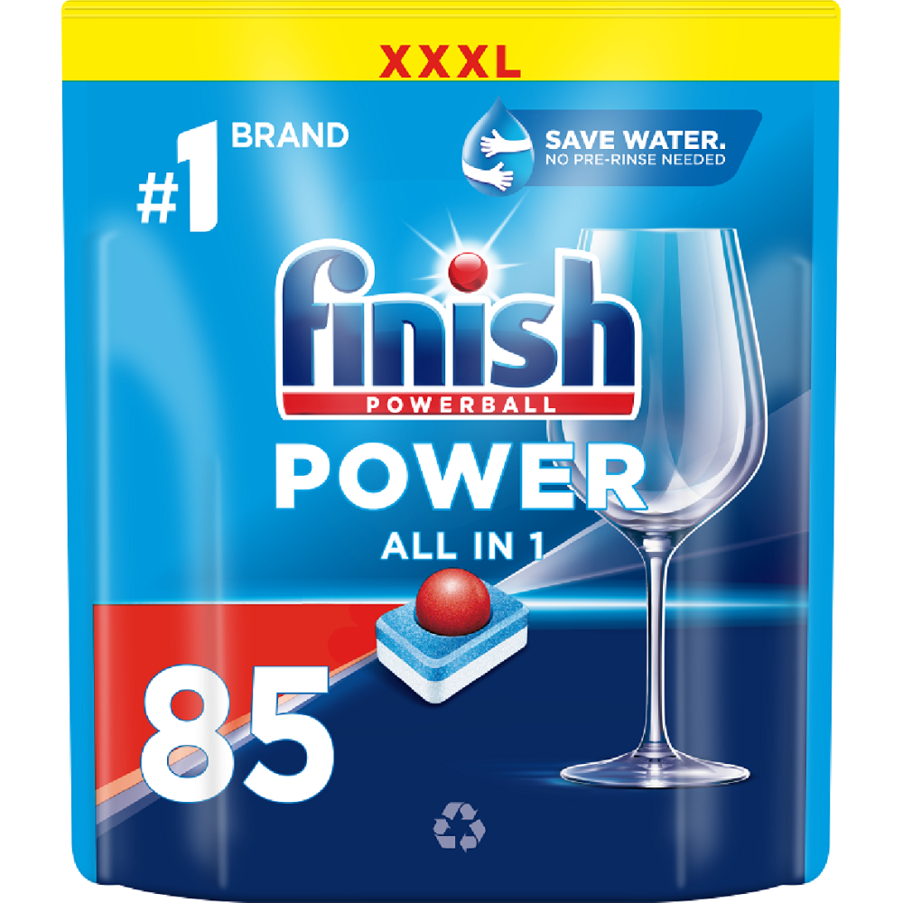 Finish Power All in 1 Tabletki do zmywarki 85 sztuk Fresh