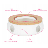 Ceramiczny Podgrzewacz Do Dzbanka Florina Universal Biały
