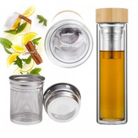 Szklana butelka termiczna z zaparzaczem Kamille 9020 450 ml