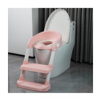 TrYco Trener toalety z różową drabinką nakładka