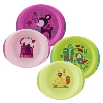 Chicco Zestaw 2 talerzy 12m+ różowy