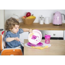 Chicco Zestaw 2 talerzy 12m+ różowy