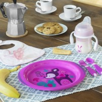 Chicco Zestaw 2 talerzy 12m+ różowy