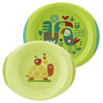 Chicco Zestaw 2 talerzy 12 m+ zielony