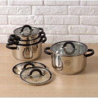 Zestaw garnków MG Home Black 8 el. + rondel