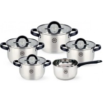 Zestaw garnków MG Home Black 8 el. + rondel