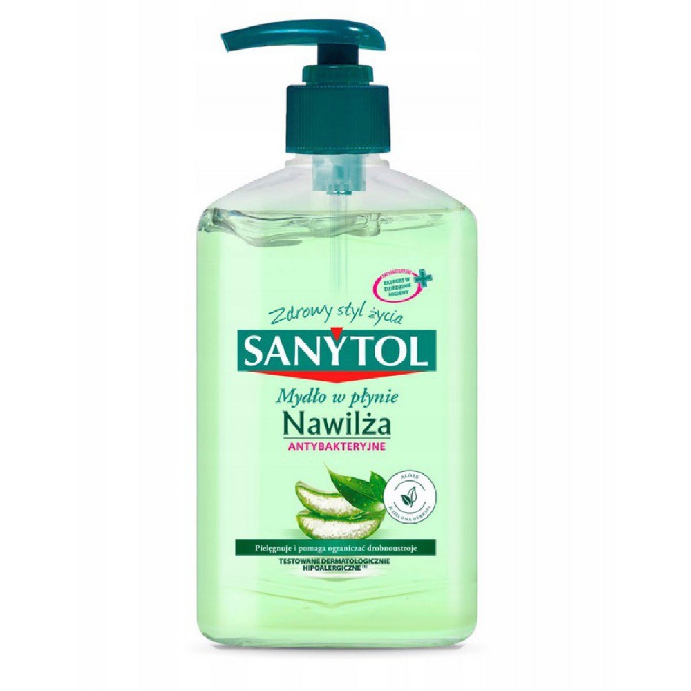 Antybakteryjne mydło w płynie Sanytol 250 ml o zapachu aloesu i zielonej herbaty