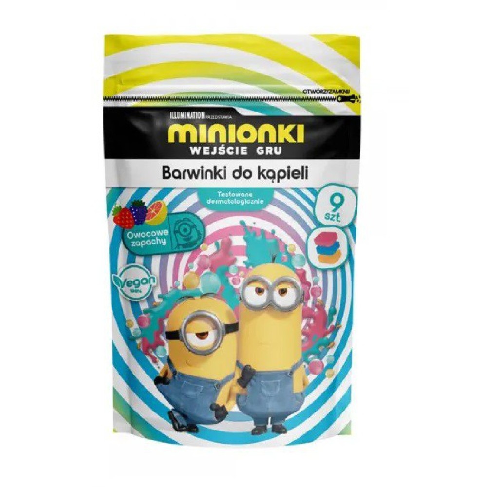 Barwinki koloryzujące do kąpieli Minionki 144 g