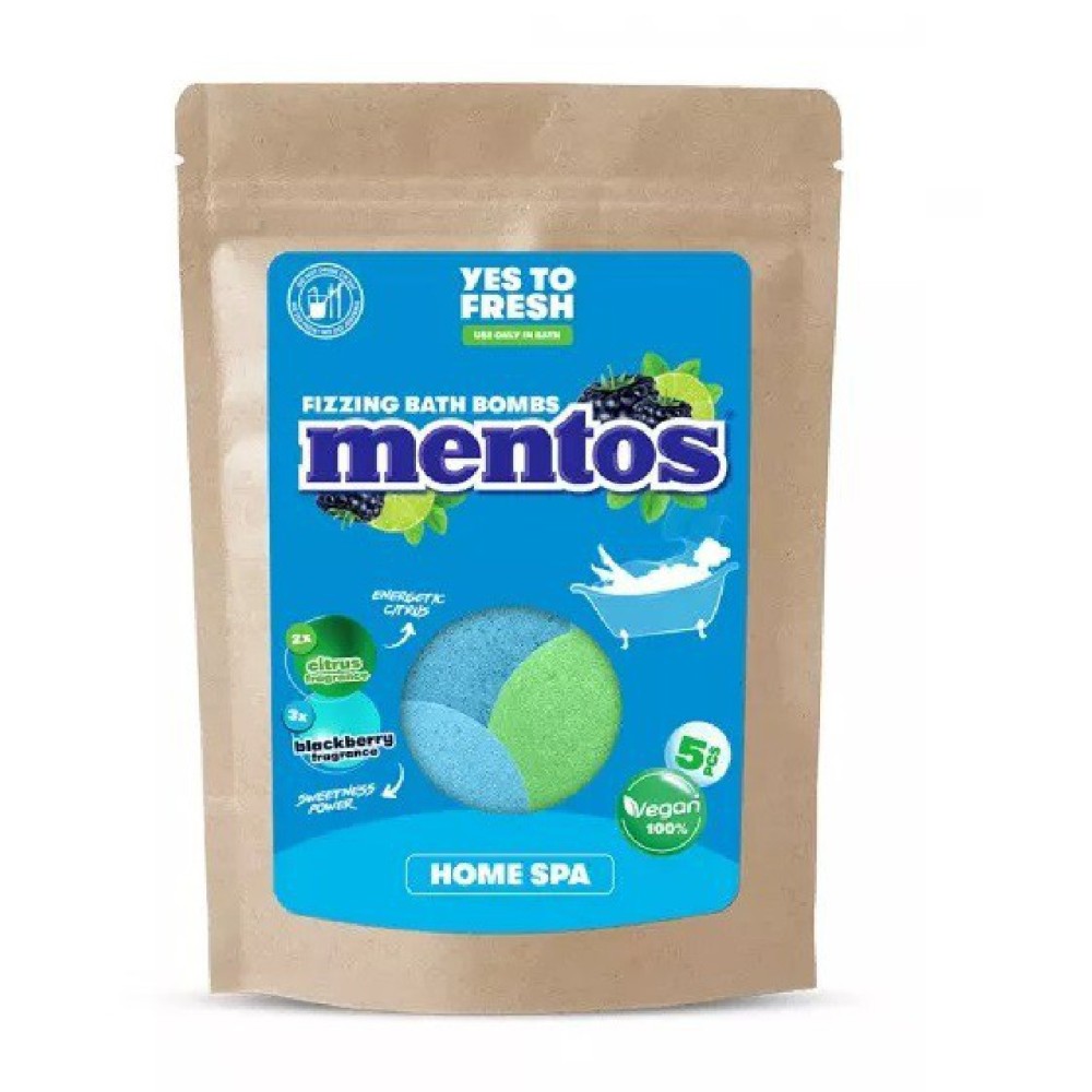 Kule musujące do kąpieli Mentos 5x50g