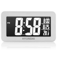 Budzik Hyundai AC321W biały z termometrem